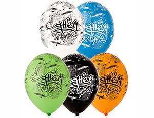 1103-2122 Шелкография пастель 14" С ДР Граффити