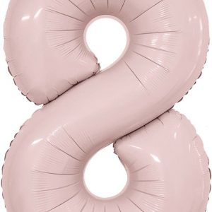 ) Цифра, 8, Slim, Пыльная роза, в упаковке 1 шт.